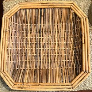 Vintage Bamboo Woven Basket